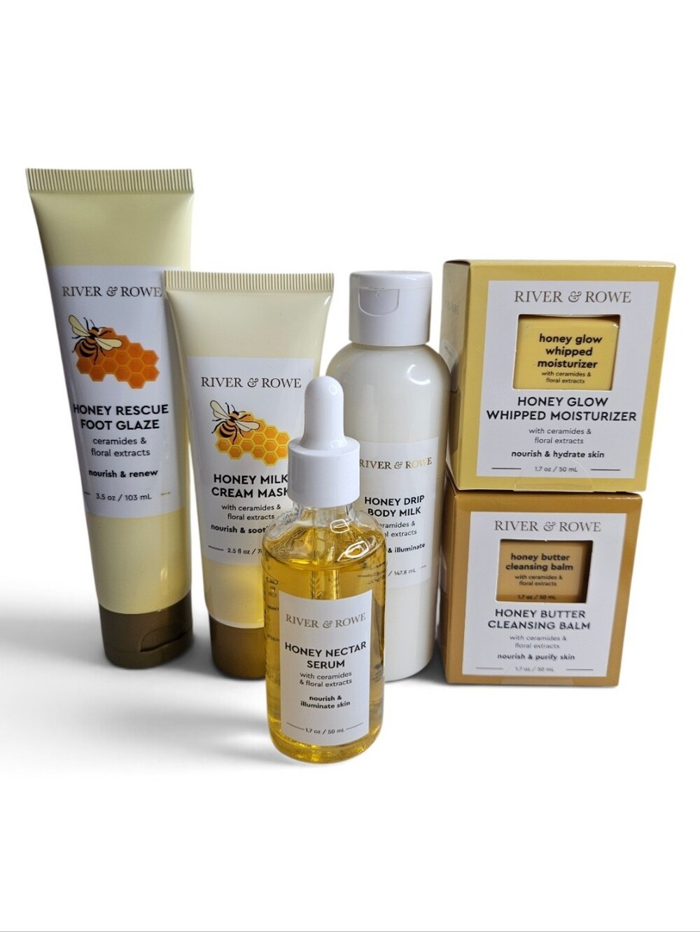 RIVER & ROWE HONEY FACE & BODYCARE COLLECTION W/ CERAMIDES 6-pieces